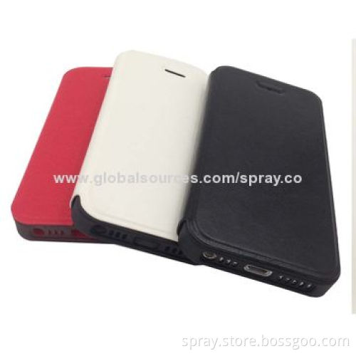Ultra-slim PU Cases for iPhone 5S, PC + TPU Frame Hot Sealing Technology